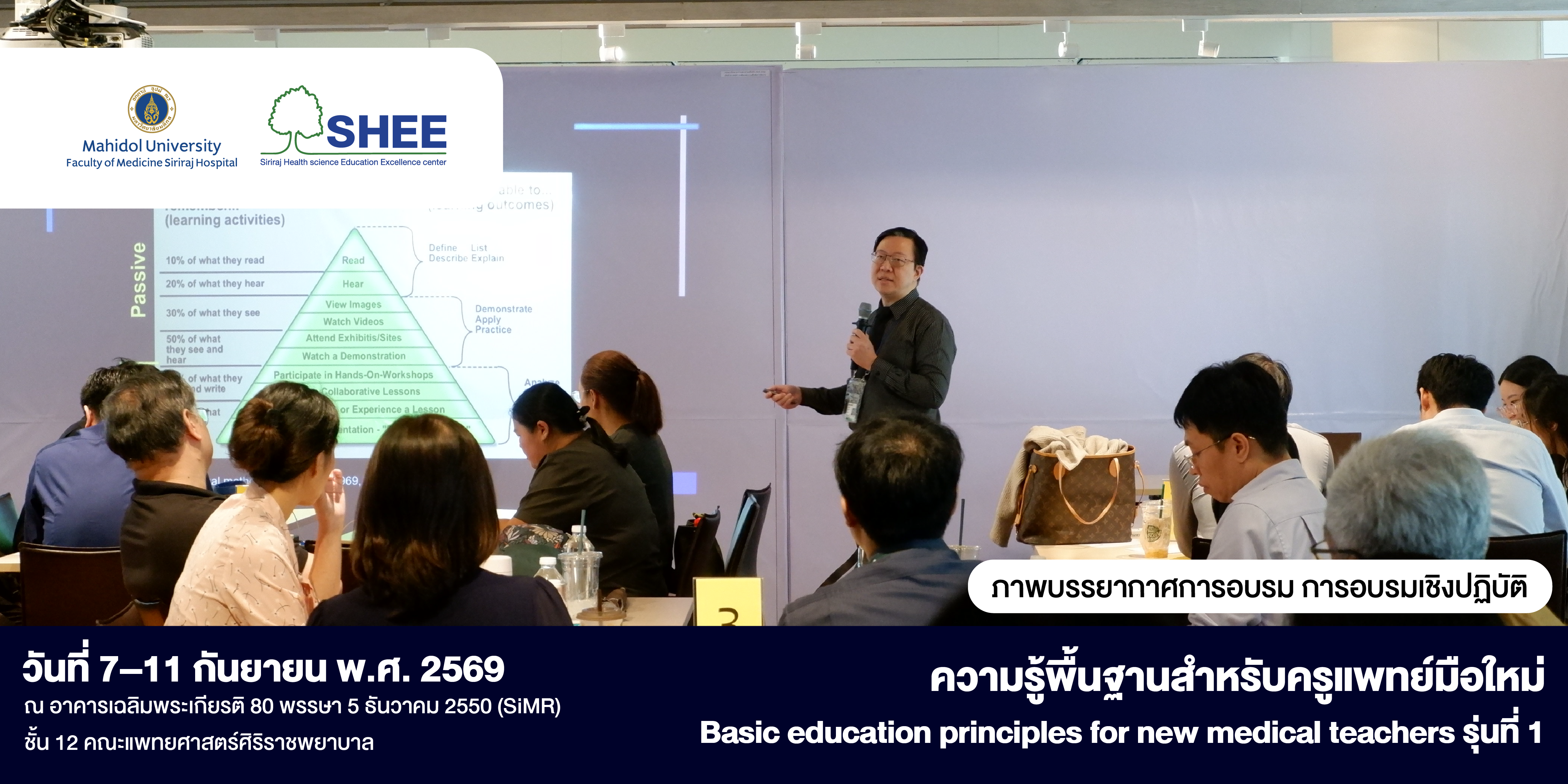ความรู้พื้นฐานสำหรับครูแพทย์มือใหม่ : Basic education principles for new medical teachers รุ่นที่ 1